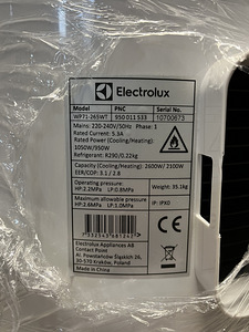 Electrolux WP71-265WT Mobiilne Õhukonditsioneer (5 foto / 5)