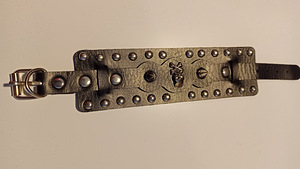 Uus punk käevõru kolju metall nahk (3 foto / 6)