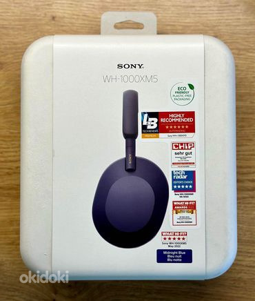 Sony WH-1000XM5 mürasummutavad BT kõrvaklapid, hall/sinine (foto #4)