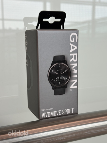 Гибридные умные часы garmin Vivomove Sport, черные. Новый! (фото #1)