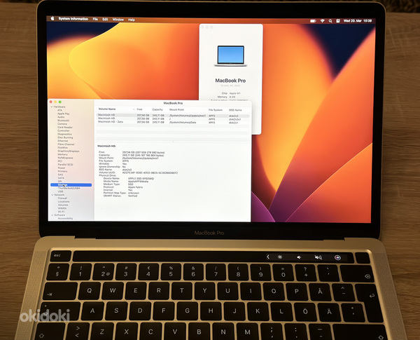 Apple Macbook Pro 13 M1 8/256gb Silver SWE (фото #8)