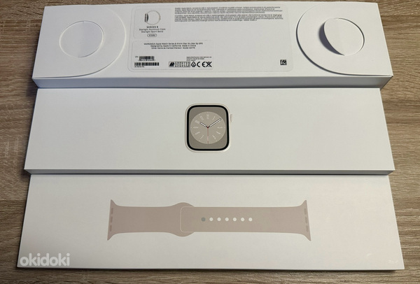 Apple Watch Series 8 41mm GPS Starlight Alu Sport Band UUS! (foto #1)