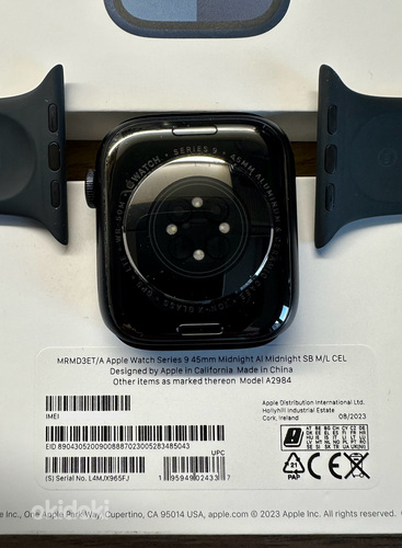 Apple Watch 9 45mm Midnight GPS+LTE, garantii, aku 100% (foto #2)