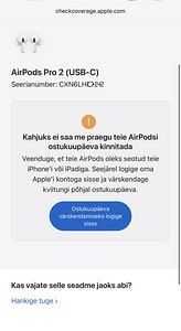 Uus! Apple Airpods Pro 2 USB-C, kõrvaklapid. Garantii 01.27 (4 foto / 4)