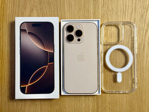 Apple iPhone 16 Pro Desert Ti 128GB uueväärne. Aku 100% (1 foto / 9)