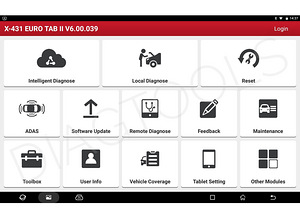 Tipptasemel diagnostikaseadmed Launch X-431 Euro TAB II (5 foto / 10)