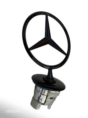 Mercedes kapoti ornament. Gloss black. Uus (foto #1)
