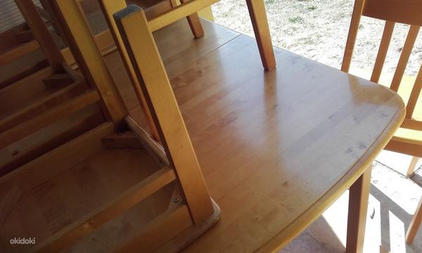 Деревянный стол и 6 стульев (фото #3)