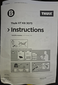 THULE KATUSERAAM toyota avensis 09+ 5dr (2 foto / 3)