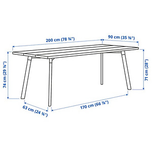 Söögilaud Ikea Ypperlig, 200x90 (2 foto / 5)