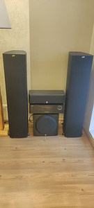 Polk kõlarid, ressiiver Harman Kardon, subwoofer Yamaha (1 foto / 2)