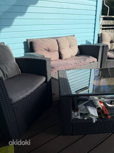 Müüa aiamööbli komplekt (diivan ja 2 tugitooli)