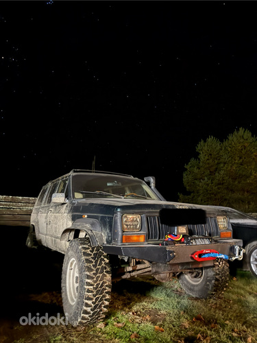 Передний бампер для лебедки Jeep XJ из 6 мм стали