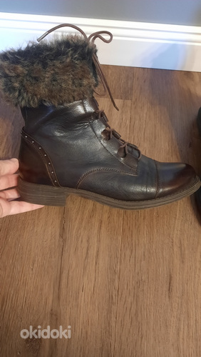 Кожаные ботинки с мехом (фото #2)