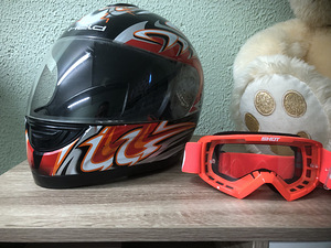 Moto kiiver L suurus,Laste cross prillid (1 foto / 4)