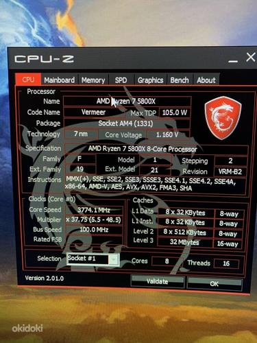 AMD RYZEN 7 5800x (фото #5)