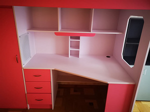 Narivoodi kirjutuslaua ja kapiga Salo loft bed (1 foto / 6)