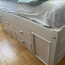 Белая кровать 140 с ящиками и прикроватными тумбочками (фото #3)
