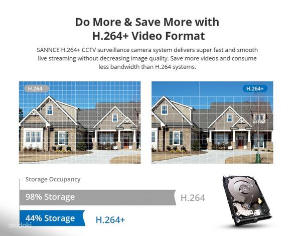 Комплект для видеонаблюдения 4 камеры 5MP Super HD sannce (фото #8)