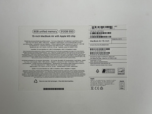 Apple Macbook Air 15 M3 2024 8/512GB Starlight SWE, nagu uus (8 foto / 8)