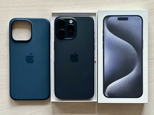 Apple iPhone 15 Pro Max Blue Titanium 256GB nagu uus! Aku94% (1 foto / 9)