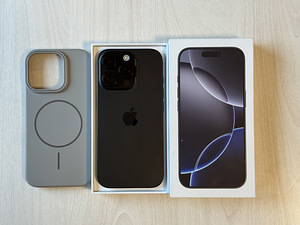 Apple iPhone 16 Pro Black Ti 128GB heas korras! Aku 100% (1 foto / 9)
