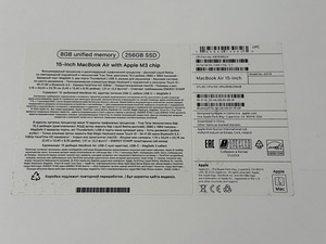 Apple Macbook Air 15 M3 2024 8/256GB Starlight ENG/RUS (8 foto / 8)