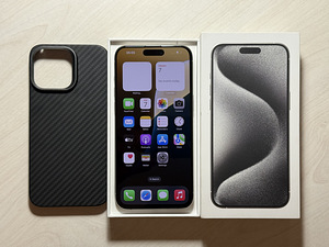Apple iPhone 15 Pro Max 256GB White Ti, nagu uus! Aku 99% (6 foto / 9)