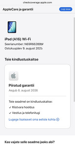 Apple iPad 11 2025 A16 128GB Silver WIFI nagu uus! Garantii (9 foto / 9)
