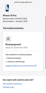 Apple iPhone 16 Pro Black Ti 128gb nagu uus! Gar 10.2027 (9 foto / 9)