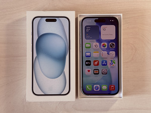 Apple iPhone 15 Blue 128GB nagu uus! Garantii kuni 10.2026 (6 foto / 8)