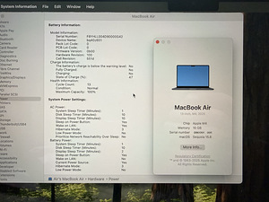 Apple Macbook Air 13 M4 16/256GB MdN nagu uus! Aku 100% (6 foto / 8)