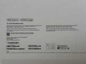 Apple Macbook Neo 13 8/512GB Indigo SWE как новый! Аккумулятор 100% (6 фото из 7)