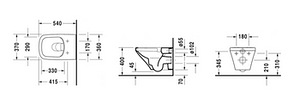 Настенный унитаз Duravit Starck 3 Rimless® (3 фото из 3)