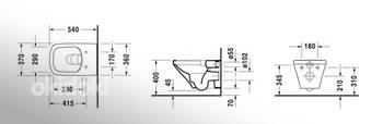 Seina wc komplekt Duravit Starck 3 Rimless® (foto #3)