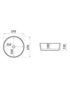 Valamu LaVita MERIDA SLIM Gold, 370x120mm (3 foto / 3)