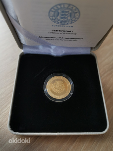 Золотая монета День Ливонской земли 2022 (фото #2)