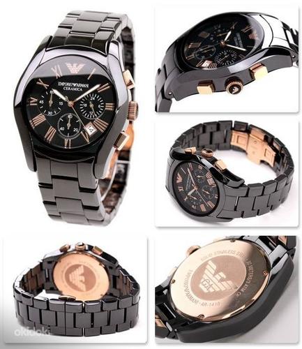 Новые мужские часы Emporio Armani Ceramica AR1410 с футляром (фото #2)