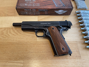 UUS UMAREX LEGENDS M1911 õhupüstol 4,5mm CO2 Blowback (6 foto / 10)