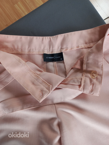 Женские светло-розовые брюки, размер S. (фото #2)