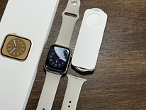 Apple Watch Series 8, 45 мм, нержавеющая сталь золото GPS + Cellu