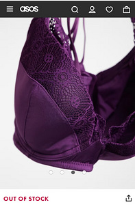 ASOS DESIGN Maternity lace padded plunge nursing bra (3 foto / 6)