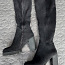 Женские сапоги высокие, цвет черный (фото #1)