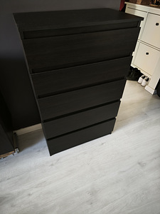 Ikea Kullen kummut 5 sahtliga (mustjaspruun) (1 foto / 3)
