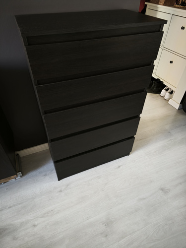 Ikea Kullen kummut 5 sahtliga (mustjaspruun)