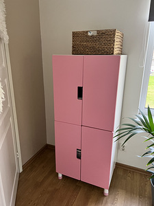 Ikea stuva розовый шкаф для хранения игрушек/детской одежды