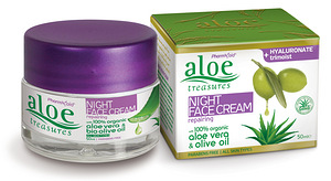 ALOE TREASURES pinguldusefektiga näo, kaela ja dekoltee öökr (1 foto / 1)