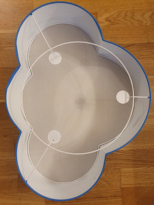 Laevalgusti / Laelamp - sinine pilveke (4 LED E27 60W pirni) (5 foto / 6)