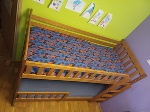Narivoodi komplekt KACPER 2 90x200 lepp (värv: pruun/mänd) (1 foto / 10)