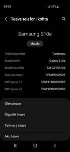 Samsung Galaxy S10e (valge) (3 foto / 3)